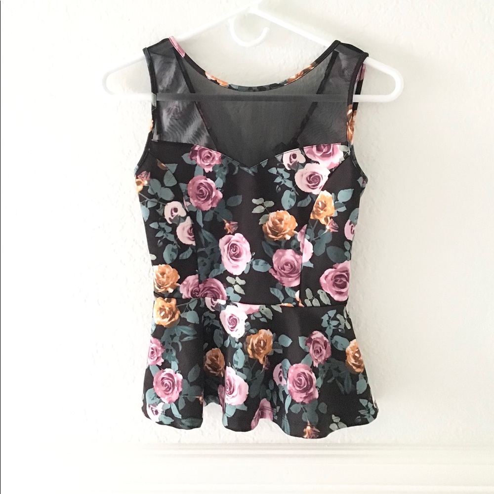 Peplum floral top